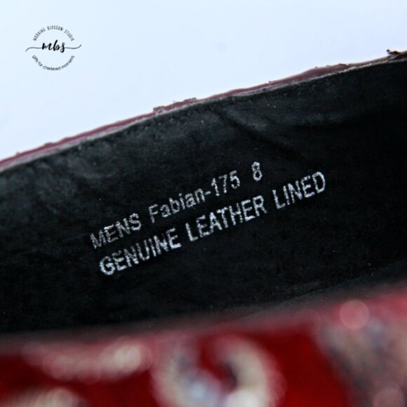 NWT Amali Fabian Embroidered Sequin Driving Loafers Red Rose Gold Men 8 - Picture 13 of 13